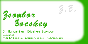 zsombor bocskey business card